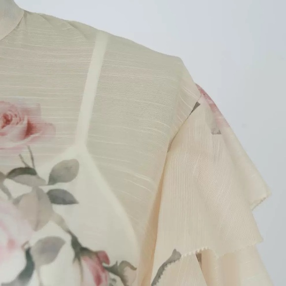 Designer-Style Floral Ruffle Maxi Dress - Picture 7 of 10